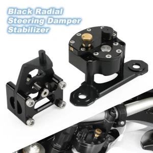 Black Radial Steering Damper Stabilizer For Yamaha Tenere 700 XTZ07 XTZ700 20-24 - Picture 1 of 22