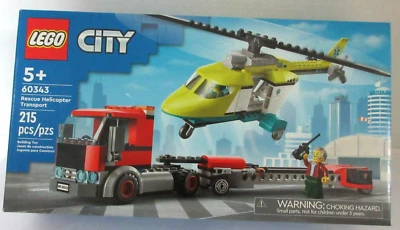 Sealed New in Box LEGO CITY Rescue Helicopter Transport 60343 - Image 1 of 3