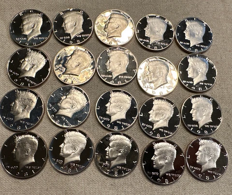 1981 S Proof Kennedy Proof Roll Gem 20 Coins Cover
