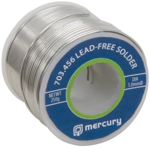 Mercury High Quality Lead Free Solder 1.0mmØ, 250g, 37.5m Reel For Maintenance - Picture 1 of 1