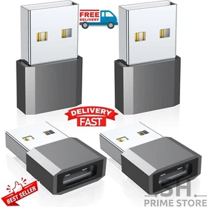 USB C to USB Male Adapter 4 Pack, Type-C Female to A Male Car Charger Converter - Picture 1 of 6