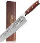 Sunnecko Kiritsuke Messer, 20cm Japanisches Messer Kochmesser Holzgriff