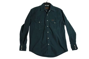 Ridge Rider L/S Pearl Snap Western Flannel Shirt Mens Medium - Picture 1 of 5