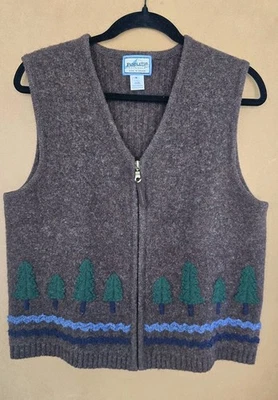 Chaleco Pendleton Marrón Vintage con Estampado Bosque 100% Lana Talla M Casa Abuela Foto 1 de 4