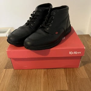 Kickers kelland lace shoes black size uk 10 HI L KICK men’s retro school - Picture 1 of 20