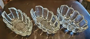 Set of 3 Vintage Princess House Crystal Utensil Spoon & Fork Rest Holders #438 - Picture 1 of 6