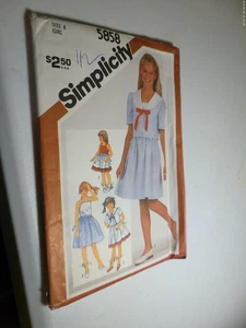 Simplicity 5858 Girl's Sundress & Unlined Jacket Pattern - Size 8 - Picture 1 of 1