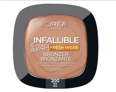 L'Oreal Paris Infallible 24H Fresh Wear Bronzer 200 Fair Soft Matte Waterproof - Image 1 of 3