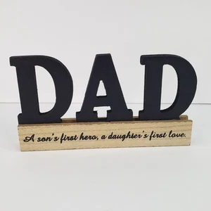 Regalo para Papá Letrero de Madera Independiente para Escritorio de Exhibición Día del Padre Aspecto Rústico - Imagen 1 de 5