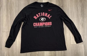 Nike Georgia Bulldogs Langarm T-Shirt Herren Größe 2XL schwarz - Bild 1 von 6