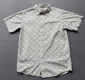Ariat Western Shirt Boys XL (18) White Black Yellow Aztec Cowboy Short Sleeve - Picture 1 of 17