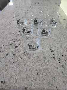 6  Vintage Pioneer Hotel & Gambling Hall Casino Rocks Glasses Barware Whiskey - Picture 1 of 5