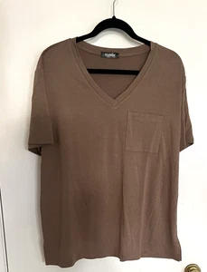 PGANDS Camicia Donna Taglia XXL Scollo a V Top Casual, SS, Marrone Chiaro - Foto 1 di 6