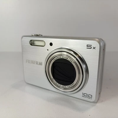Fujifilm FinePix J100 10.0MP Digital Camera Silver Tested Fujifilm No Charger  - Image 1 of 4