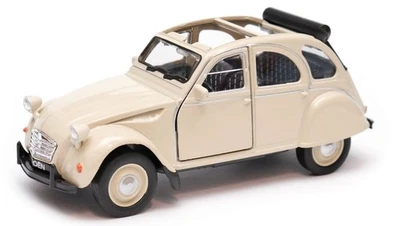 Welly Citroen 2CV Convertible Cream 1:34 1:39 Scales 4.5 Inch US DUTIES PAID - Image 1 of 4