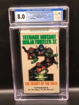 Teenage Mutant Ninja Turtles 2 (1991) - 1991 VHS - CGC 8.0 - SEALED Grade A - Image 1 of 4