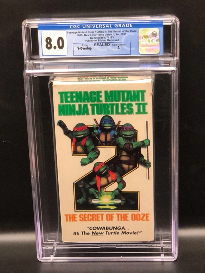 Teenage Mutant Ninja Turtles 2 (1991) - 1991 VHS - CGC 8.0 - SEALED Grade A - Image 1 of 4