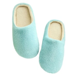 Women's Cozy Furry House Slippers Mens Cotton-Padded Plush Slippers Couples - Picture 1 of 5