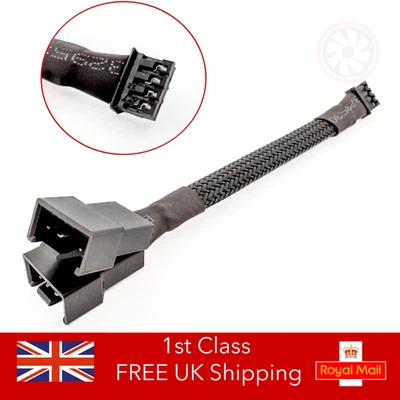 GPU to CPU Dual Fan 4-pin Splitter Cable - Custom Colours - Graphics Card PH2.0 - Image 1 of 4