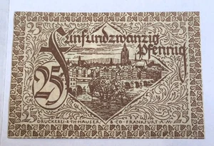 Frankfurt - Notgeldschein - 25 Pfennig - 1919 - - Bild 1 von 2