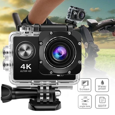 Action Cam 4K 20MP Sport Camera WiFi Helmkamera Wasserdichte Kamera für Cycling - Bild 1 von 4