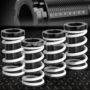 FOR 88-00 CIVIC EG EK/DC LOWERING BLACK PERCH SUSPENSION COILOVER WHITE SPRING - Picture 1 of 5