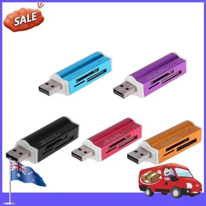 USB2.0 4 in 1 Multi Memory Card Reader for SD/SDHC/Mini SD/MMC/TF (Red) * - Picture 1 of 6