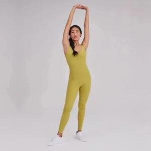 Damen-Overall Girlfriend Collective Birne U-Ausschnitt Unitard Chartreuse Größe Large L - Bild 1 von 5
