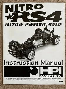 HPI Racing Nitro Star RS4 Instruction Manual Nitro Power 4WD RC Rare! - Picture 1 of 5
