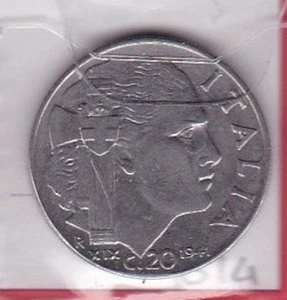 A614: Moneta Coin ITALIA Regno Vittorio E.III 20 Centesimi 1941 XIX Impero Mag - Picture 1 of 1