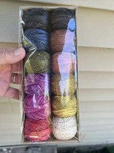 Valdani Perle Cotton Thread Set of 12 Cottage Garden- NEW Size 8 Embroidery LOOK - Picture 1 of 7