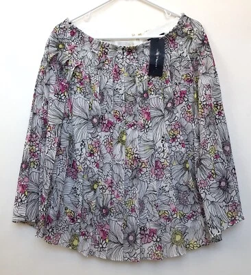 Tommy Hilfiger шифоновое плиссированные юбки lol 10 белый/розовый цветочный с подкладкой на молнии - Изображение 1 из 4