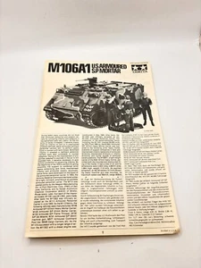 Tamiya M106A1 U.S. ARMOURED S.P MORTAR 1/35 Plastic Model INSTRUCTIONS Book Only - Picture 1 of 1