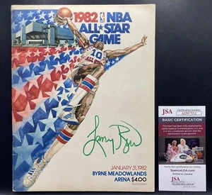 Larry Bird Signed JSA 1982 NBA All-Star Program MVP Boston Celtics Basketball - Picture 1 of 3