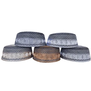 2X Unisex Islamische Mütze Muslim Gebetsmütze Stickerei Totenkopf Beanie Türkisch Arabisch - Bild 1 von 14