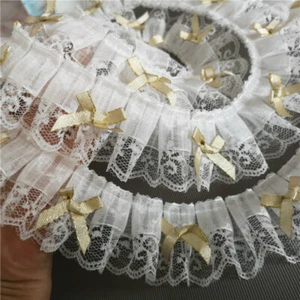 Lace Mesh Trimming Bow Ruffle Frilly Floral Edging Ribbon DIY Sewing Craft New - Picture 1 of 24