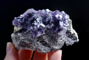 106g Natural Phantom Window Purple Fluorite Mineral Specimen/ Yaogangxian China - Picture 1 of 8