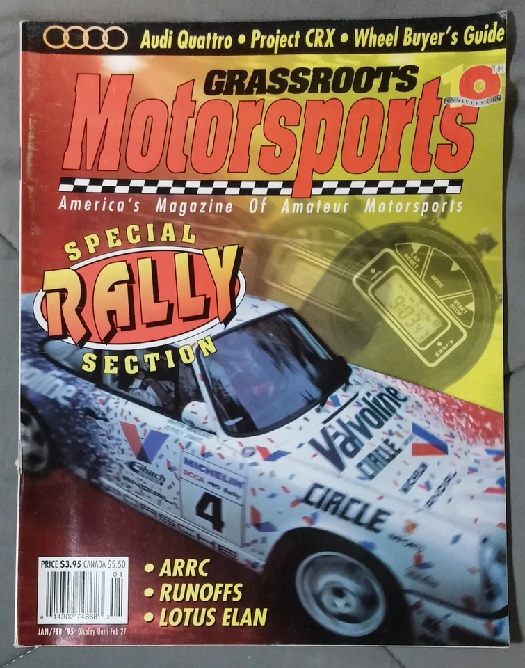 GRASSROOTS MOTORSPORTS MAGAZINE AUTO-X 1995 JANUARY FEBRUARY PORSCHE CARRERA CRX Foto 1 de 1