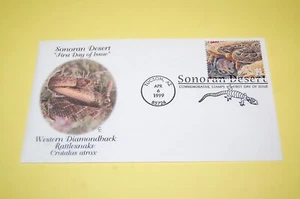 Diamondback Rattlesnake Sonoran Desert First Day of Issue FDC First Day Cover #2 - Picture 1 of 2