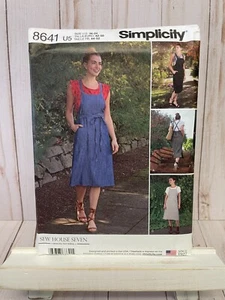 Simplicity 8641 Sew House Seven Bib Jumper Dress Overalls Sewing Pattern NEW - Picture 1 of 4