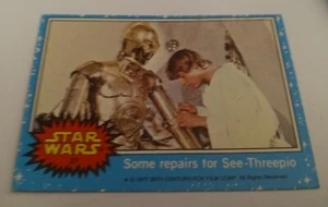 Some Repairs For See-Threepio VINTAGE 1977 Topps Star Wars Card #27 - MINT - Picture 1 of 1
