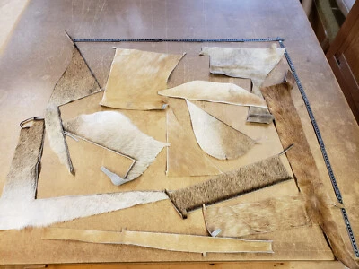 Kuhfell Reste Fellreste Kuhfellreste Stücke zum Basteln, echtes Kuhfell A1 - Bild 1 von 2