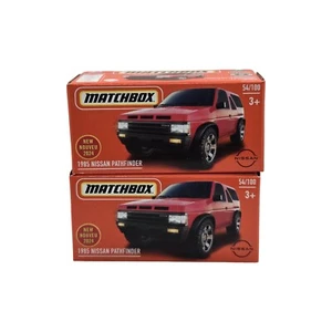 2024 Matchbox 1985 Nissan Pathfinder #54 Red POWER GRABS - Set of 2 - Picture 1 of 3
