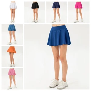 Mujeres Pantalones Cortos Falda Correr Fitness Deportes Yoga Tenis Secado Rápido Pantalones Elásticos - Imagen 1 de 27
