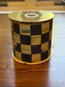 Mackenzie Childs Royal Check Ribbon 4" X 10 Yards New - Picture 1 of 2