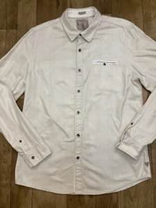 Guess Herren Creme Slim Fit Langarm Knopfleiste Baumwolle Hemd Medium A79 - Bild 1 von 11
