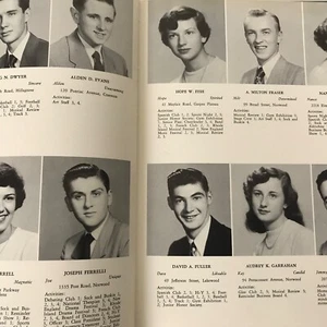1953 Nelson W Aldrich High School Yearbook Lakewood RI THE REMINDER Fashions 50s - Picture 1 of 8