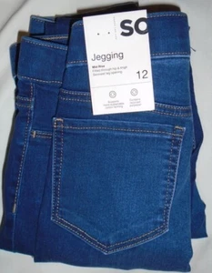 SO Leggings Faux Denim Young Girls Sizes 10-16 Jeggings - Picture 1 of 7