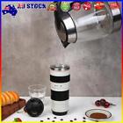# 400Ml Camera Lens Shaped Stainless Steel Water Cup Tea Mug With Lid (Black)