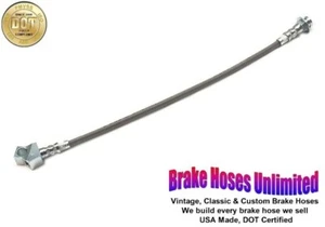 REAR STAINLESS BRAKE HOSE Ford Mustang 1964 1965 1966, with Single Exhaust - Picture 1 of 2